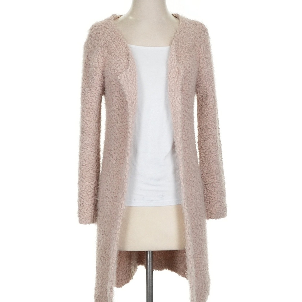 POL Tan Fuzzy Small Cardigan oversized boho